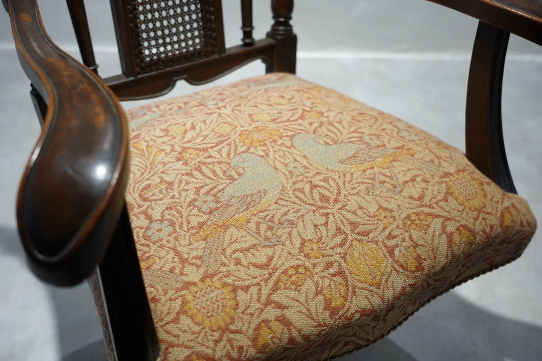 ドクターチェア　大正時代　アンティーク　Japanese antique 張替済