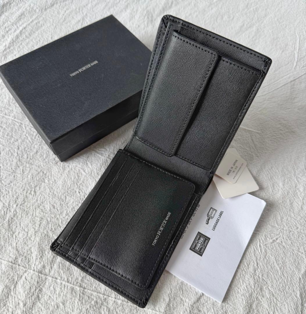 YOSHIDA ポーター　二つ折り財布　ブラック