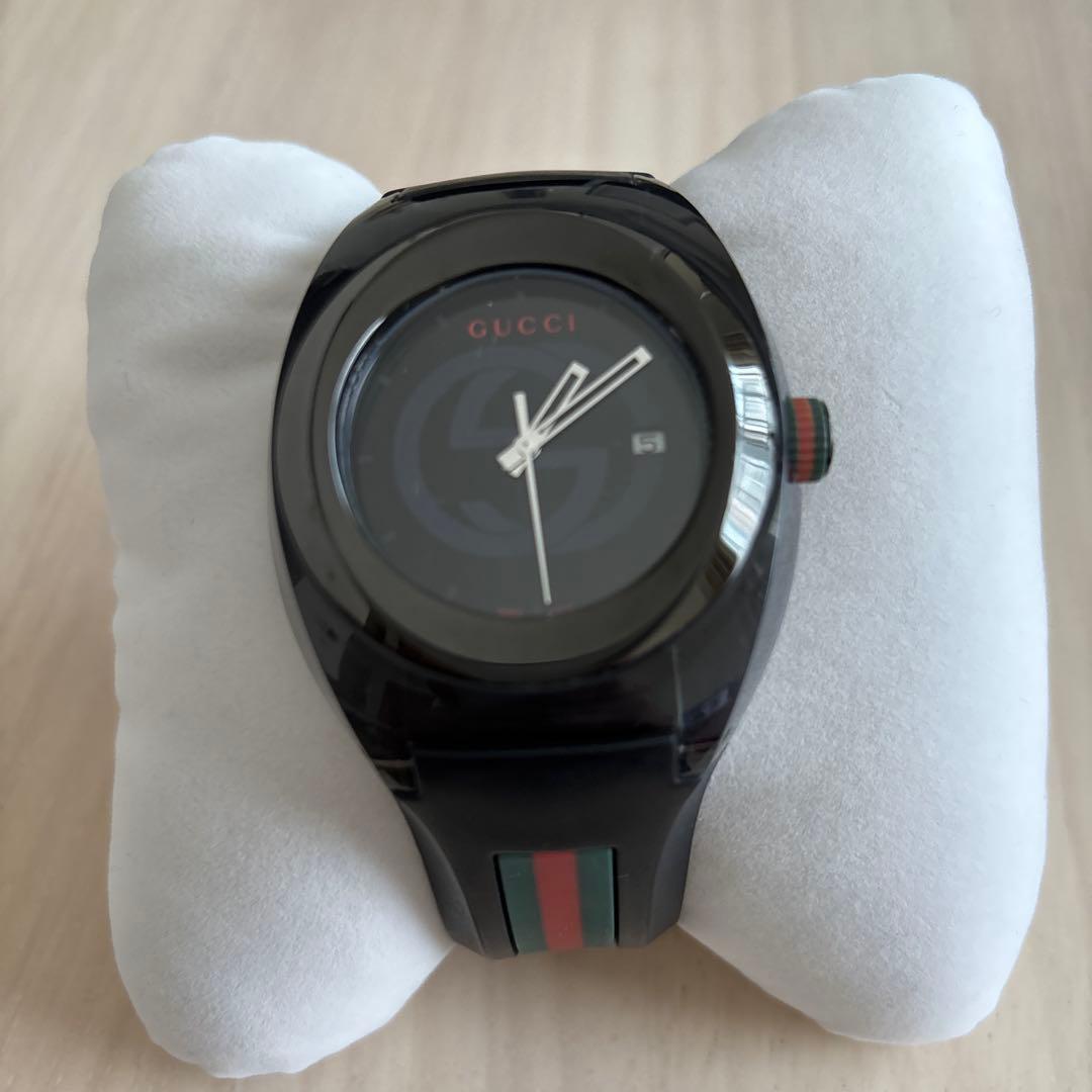 (麺)GUCCI SYNC ラバーベルト時計 (値下げ)