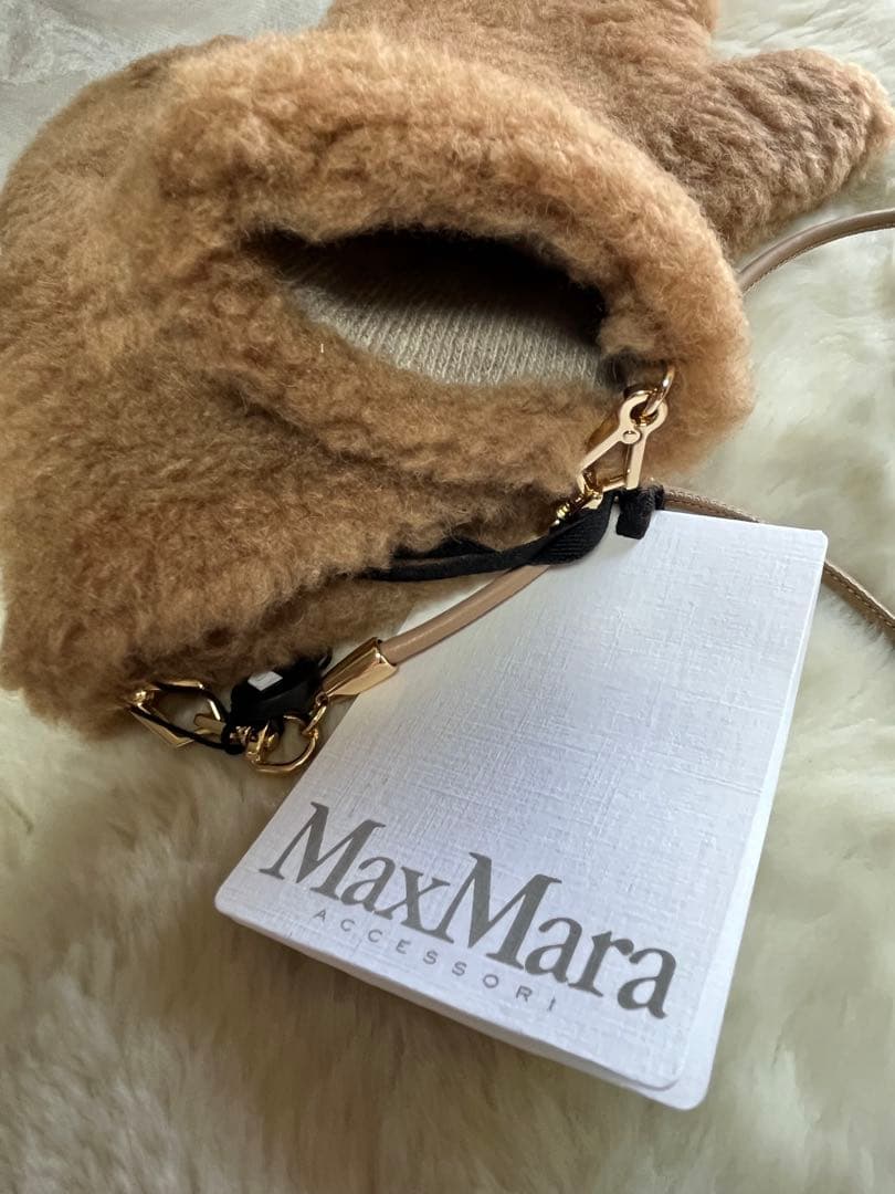 新品未使用 Max Maraマックスマーラ テディミトン もこもこ手袋 キャメル