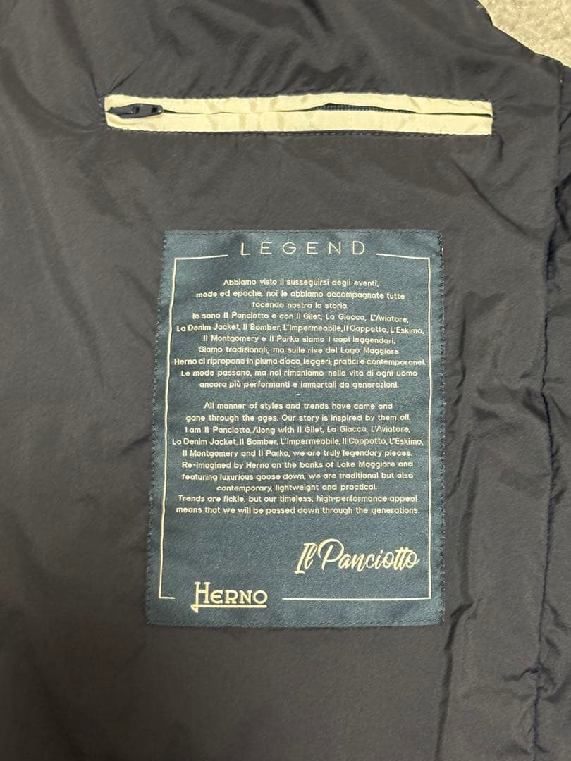【HERNO】LEGEND ヘルノ インナーダウンジレ（美品） 24AW