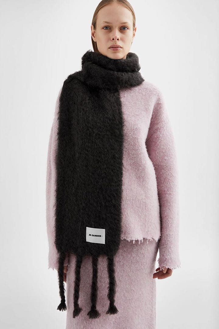 Jil sander ナローウールブレンドスカーフ