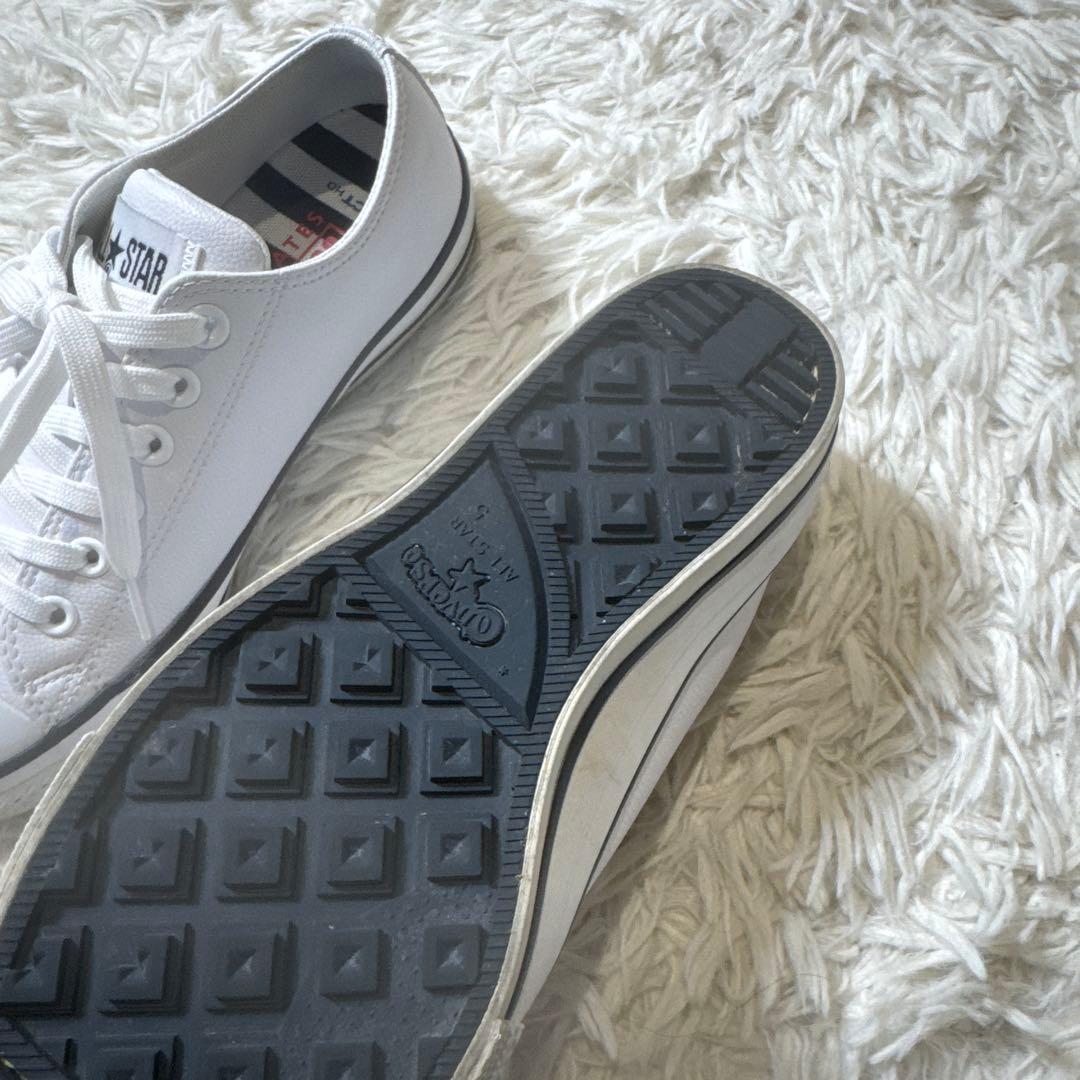 パーリーゲイツ コンバース オールスター ホワイト レザー コラボ 23.5
