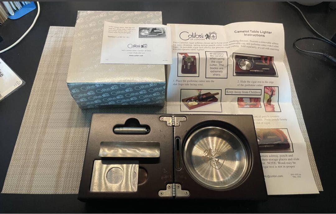 Colibri/コリブリ 『シガー 葉巻 灰皿＋テーブルライター』 セット