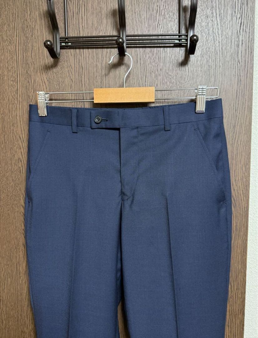 A6新品未使用！イタリアREDAウール100%3ピーススーツ！ネイビー！極小訳！