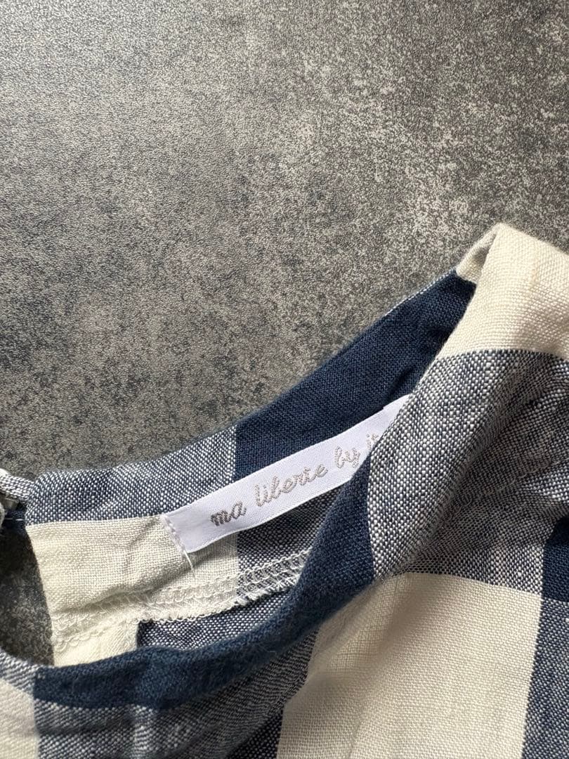 ito fukuoka バックオープンオールインワンblue×white