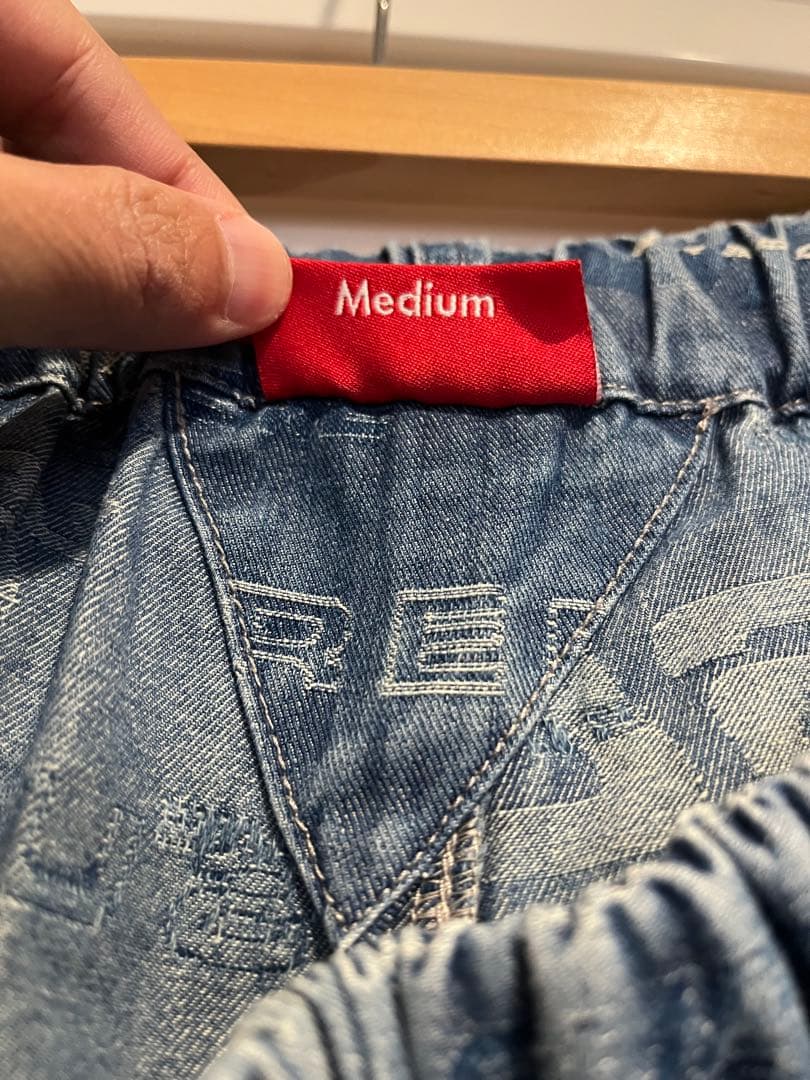 supreme dimensions logo denim skateパンツ
