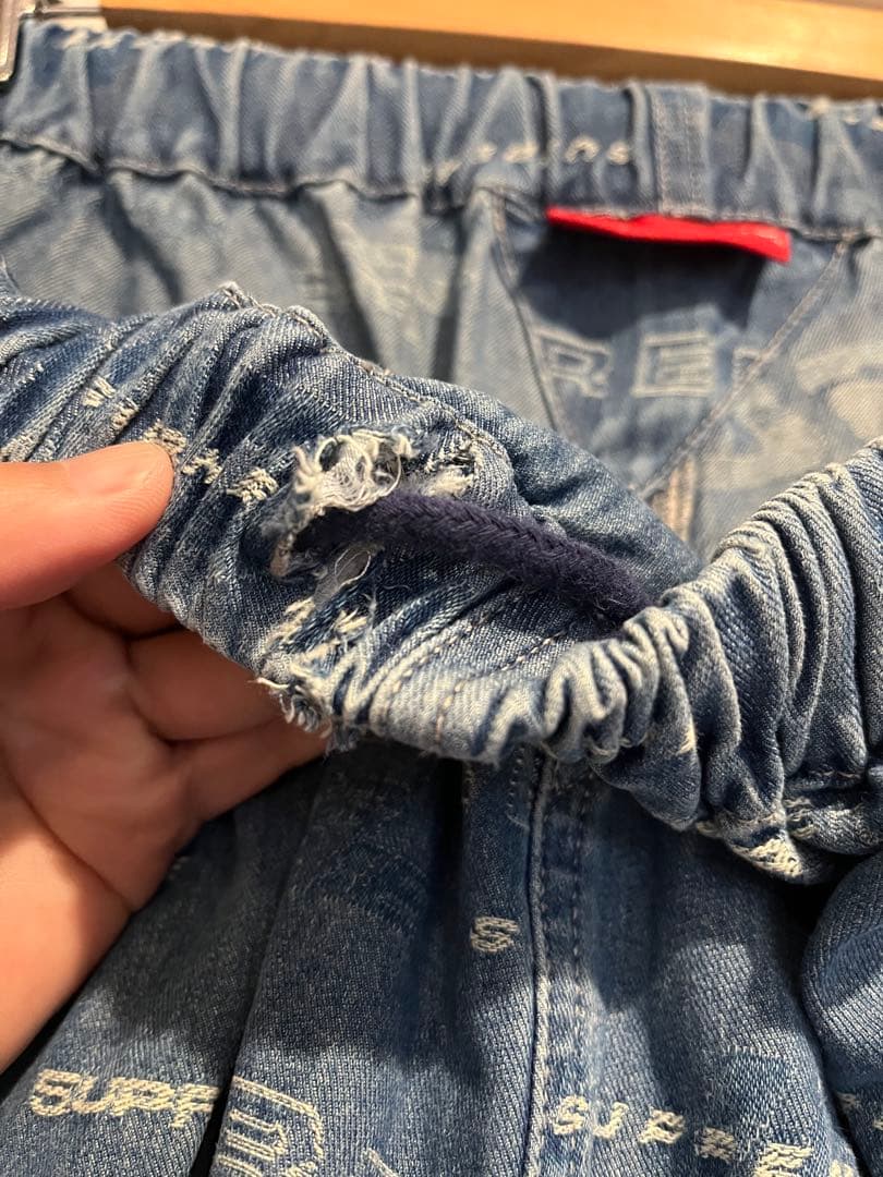 supreme dimensions logo denim skateパンツ