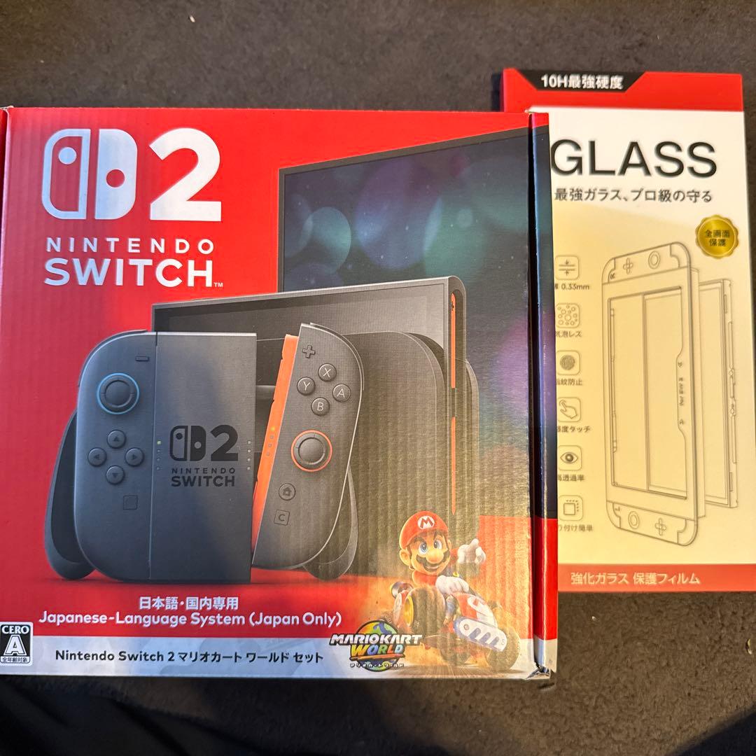 新品★Switch 2 マリオカートワールドセット　画面保護セット