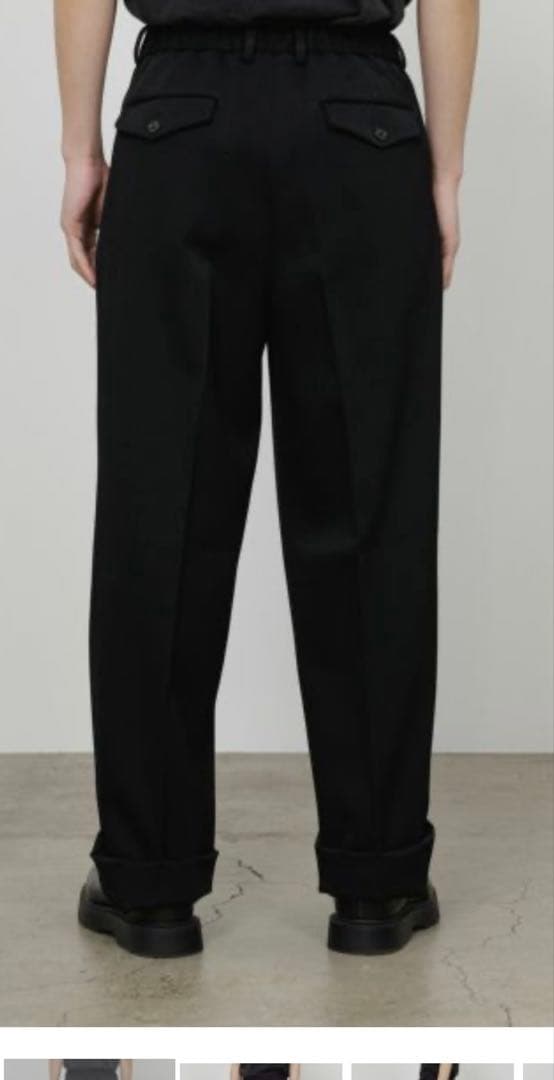 【25aw】ポロワースタキシードクロス　ダブルプリーテッドワイドトラウザーズ