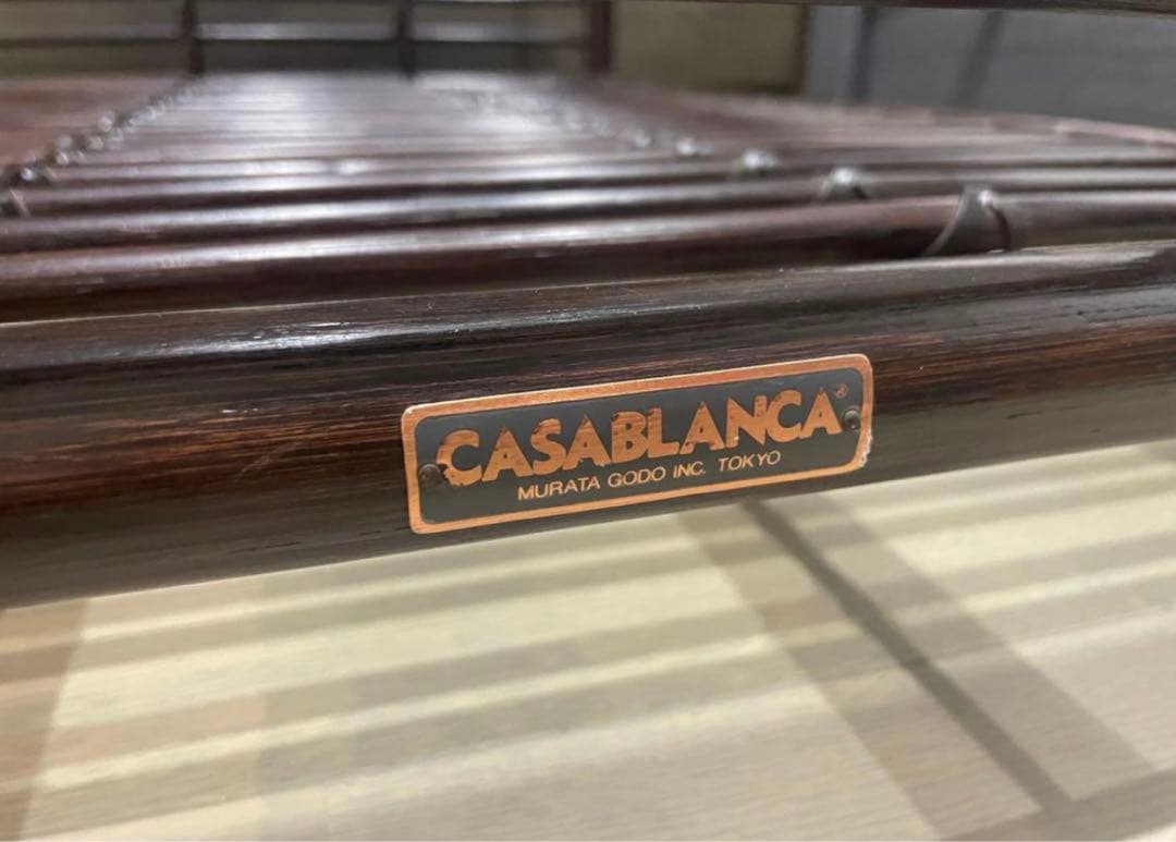 カサブランカ　ガラスローテーブル