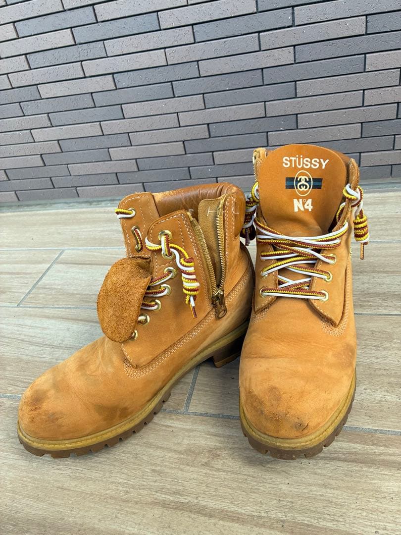 ティンバーランド、STÜSSY N4 コラボ、ワークブーツ ブラウン26.5cm