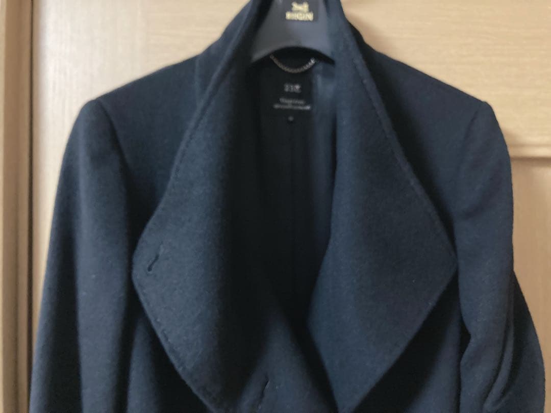 23区 ブラック ベルト付　ロングコート サイズ38 Mサイズ　羊毛✖︎アンゴラ