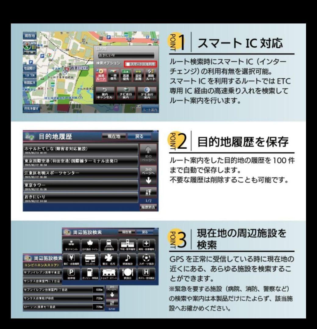 7インチ ポータブルカーナビ /2025年度地図