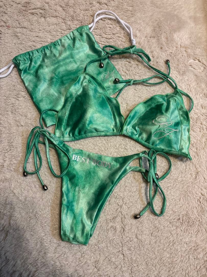ベストボディジャパンBBJ決勝用ビキニ マーブルグリーンMサイズ