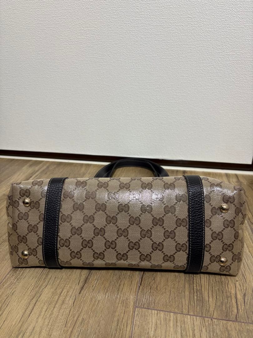 GUCCI グッチ アビーGGクリスタルトートバッグ ベージュ