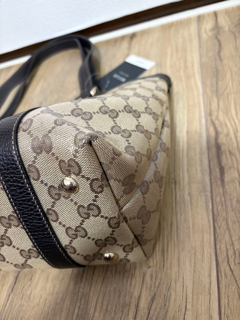 GUCCI グッチ アビーGGクリスタルトートバッグ ベージュ