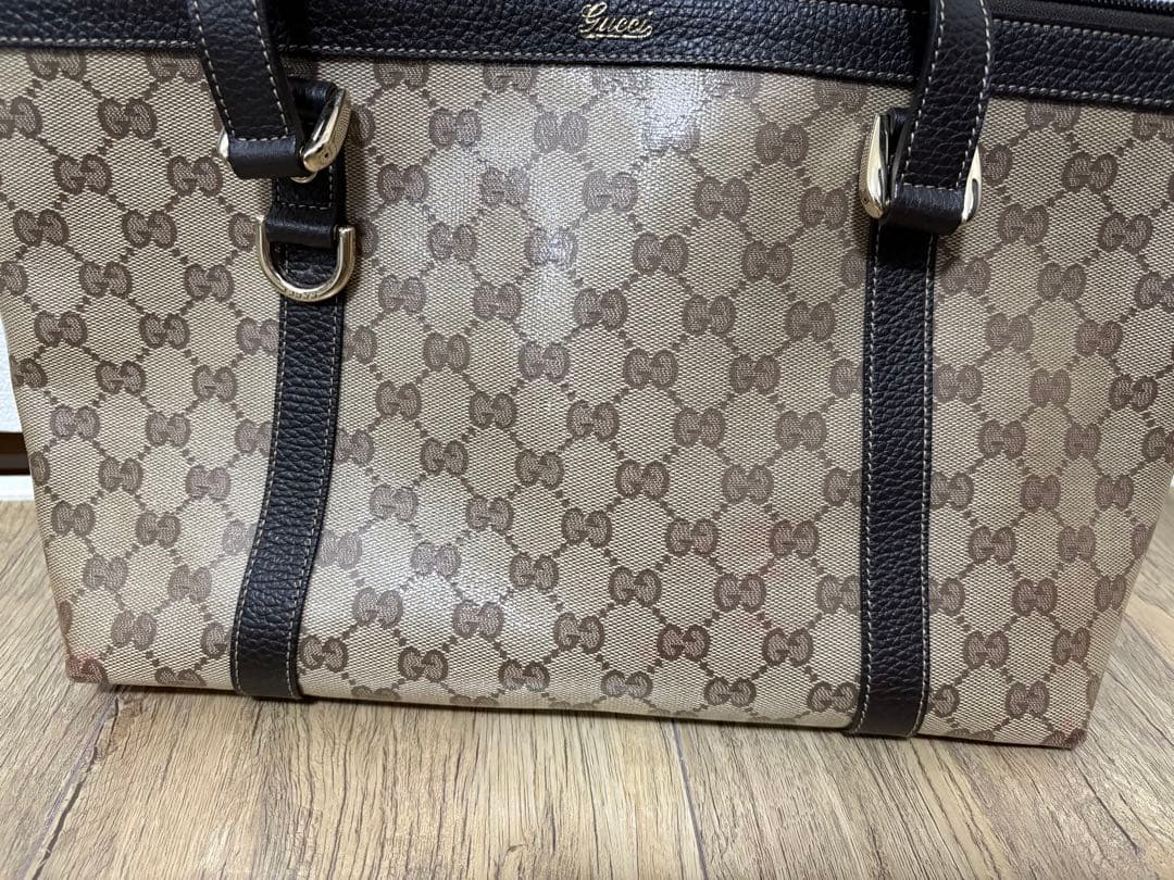 GUCCI グッチ アビーGGクリスタルトートバッグ ベージュ