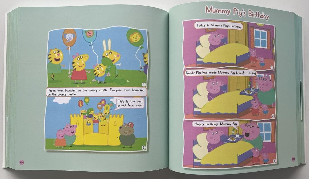 Peppa Pig ペッパピッグ　漫画版シリーズ1 絵本2冊全冊音源付動画付