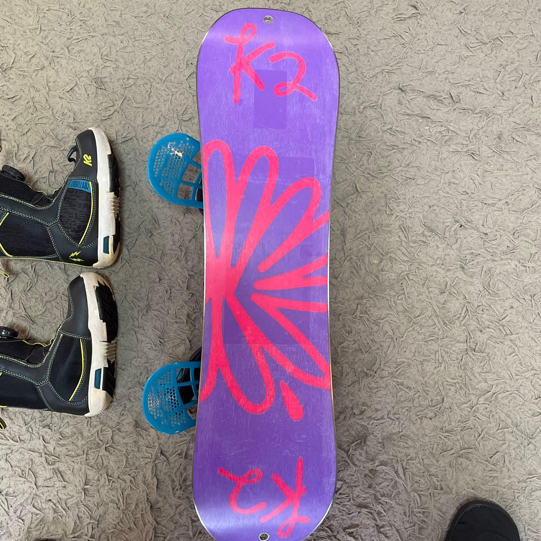 週末値下K2 キッズスノーボード三点セット75cm ブーツ17.5〜19.5cn