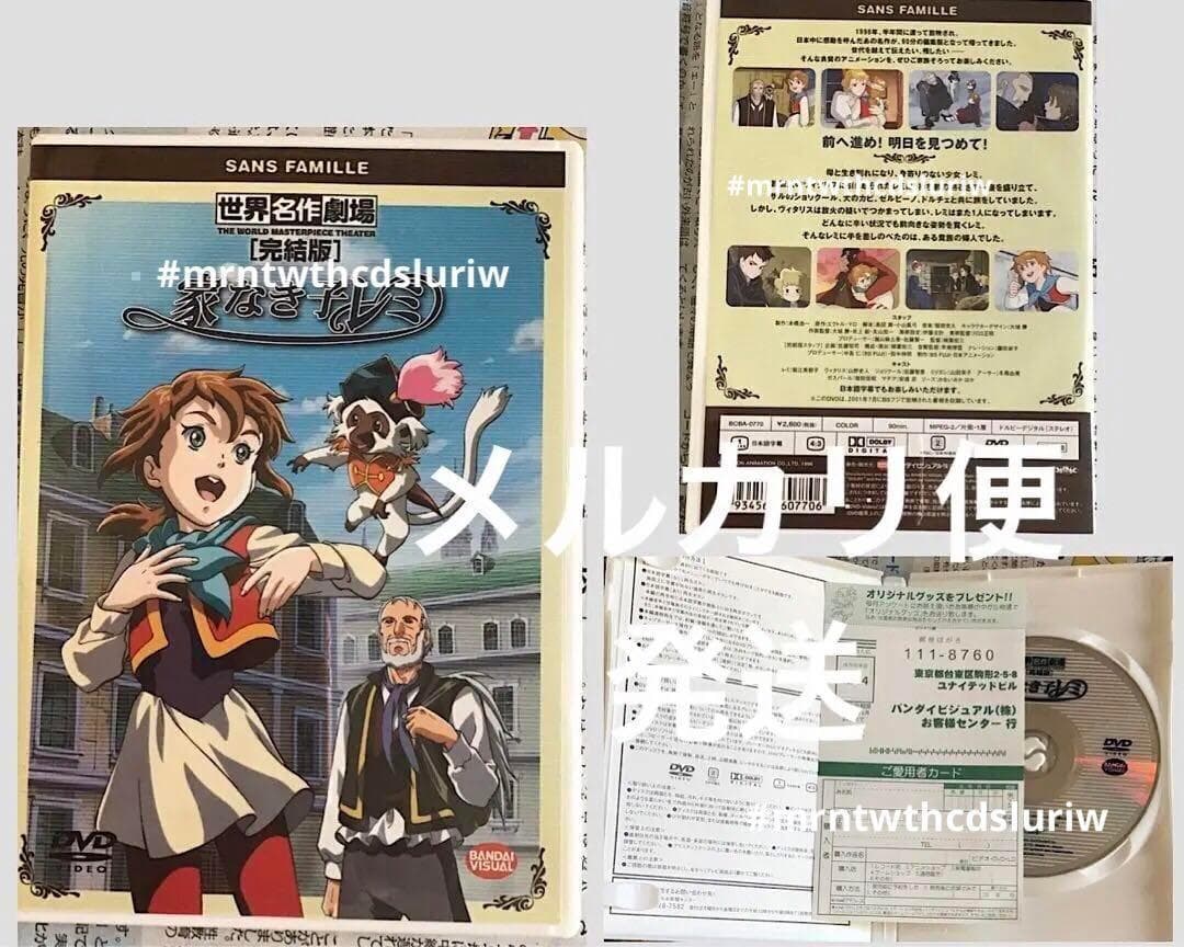 セル盤DVD 世界名作劇場～家なき子レミ 全巻　1 2 3 4 5 6 完結版