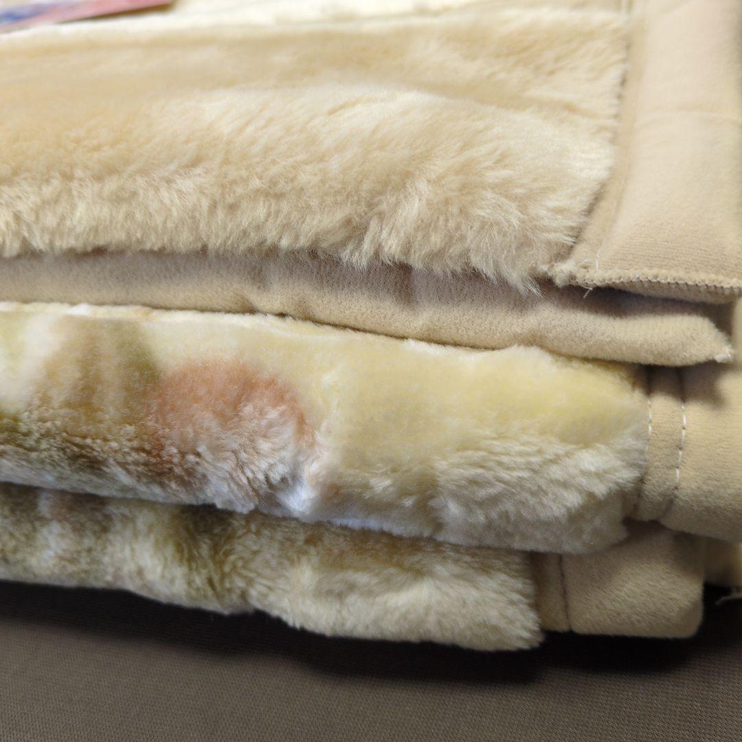 温泉毛布2枚合わせ毛布アクリル100%シングルイエロー