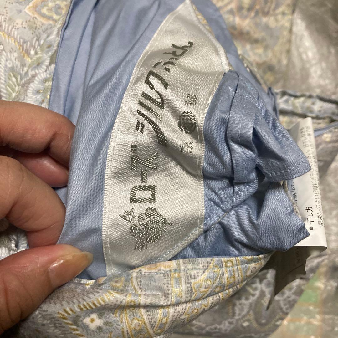 未使用　シルク100% 　掛布団（肌）真綿布団　ローズシルク　真綿　京都西川