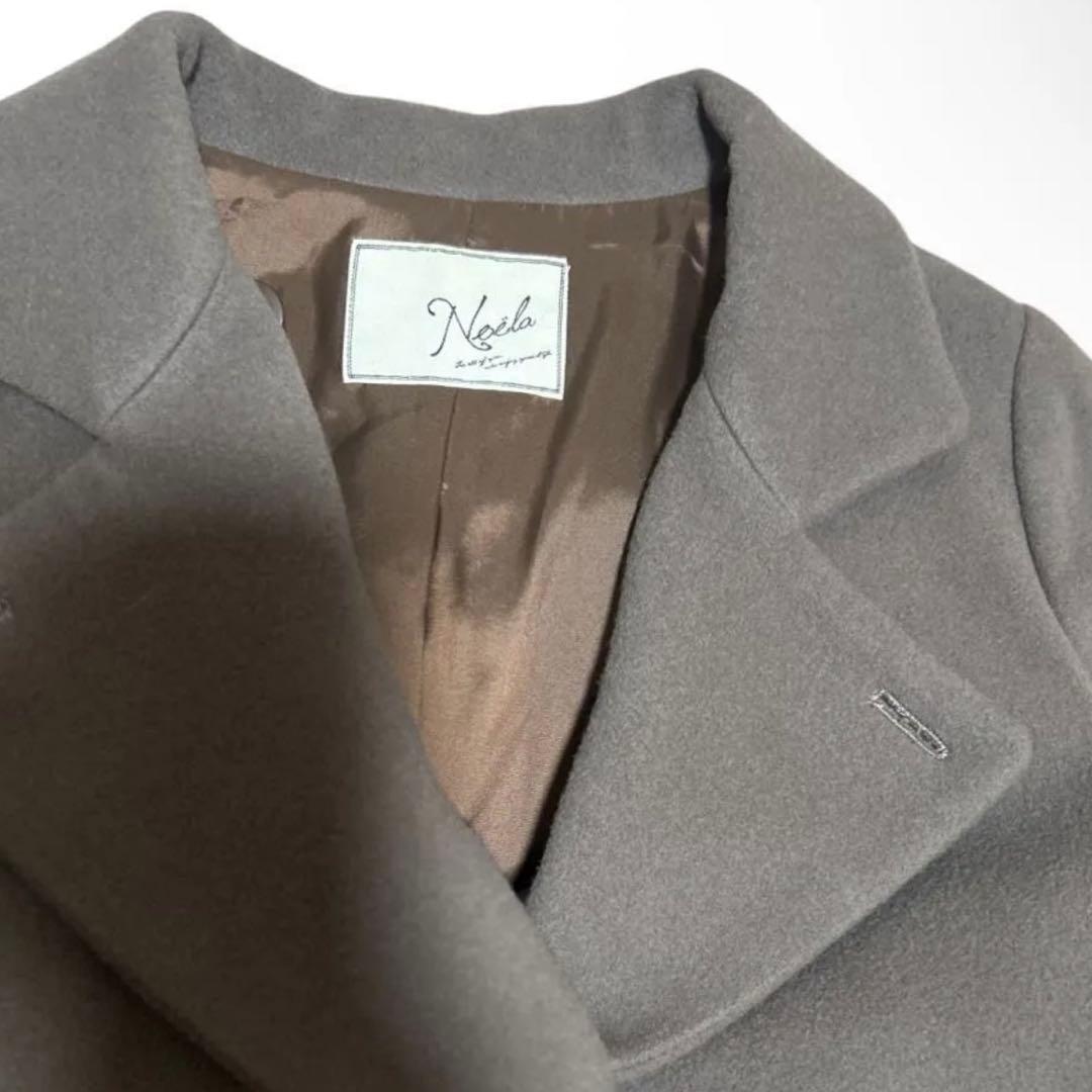 人気コート欠品無しNoela 2WAY カラーウールトレンチコート（茶） S