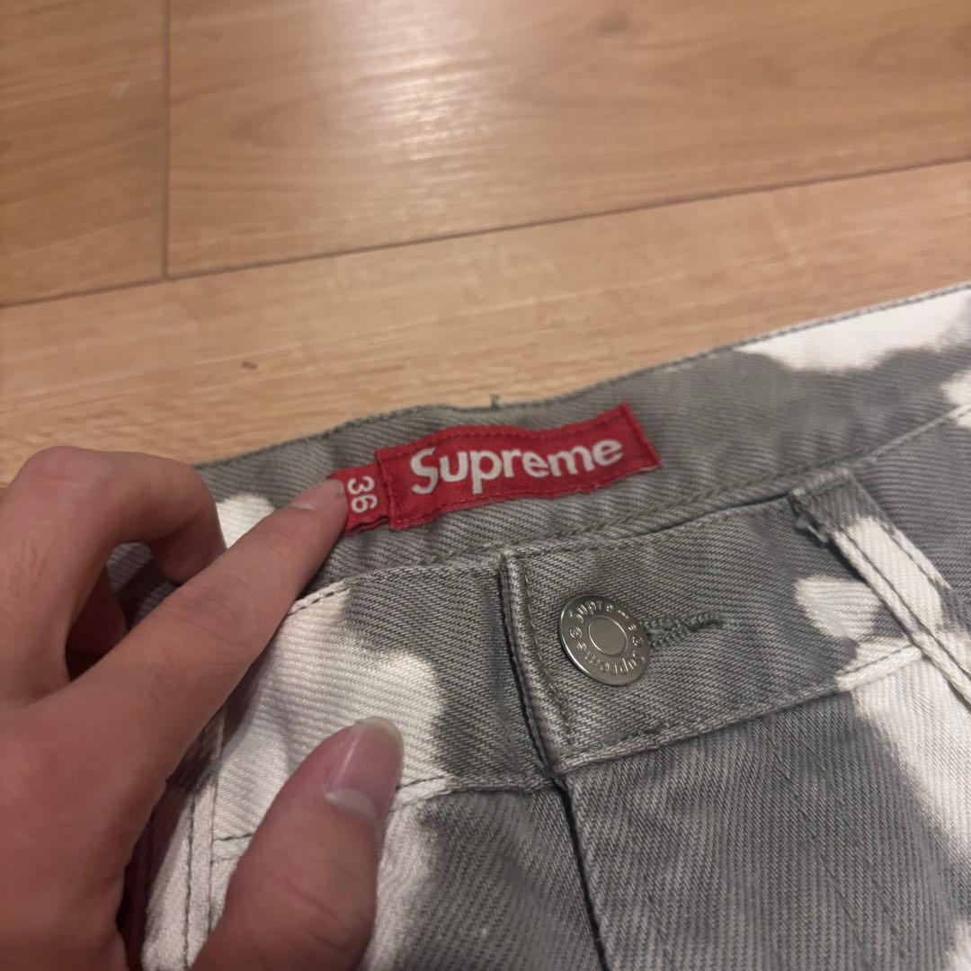 パンツ supreme baggy denim short bleached 36