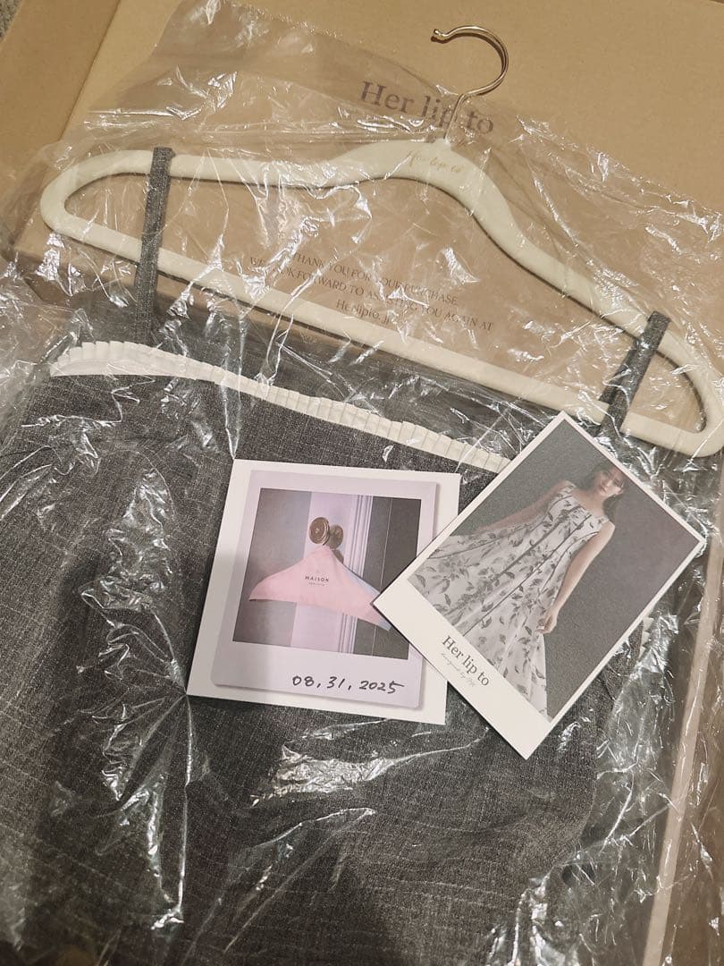 Her lip to♡Frilled Tweed Jumpsuit♡新品Mサイズ