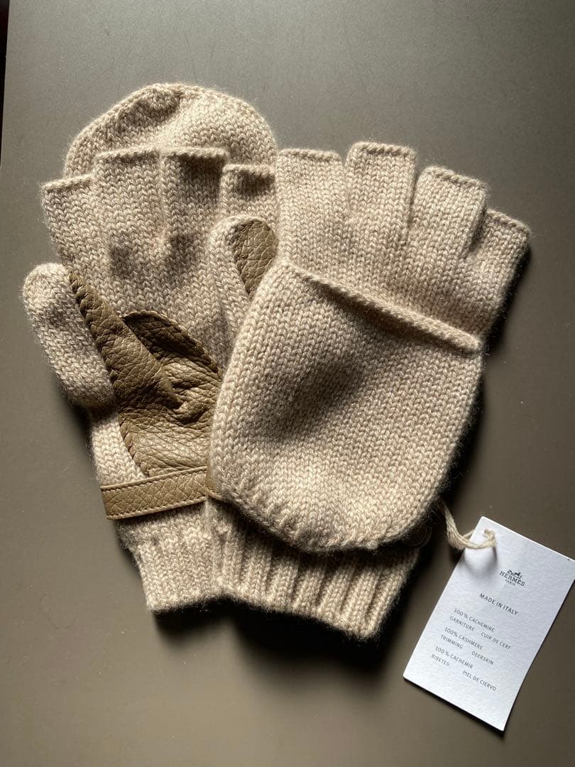 エルメス HERMES 手袋 ボルチモア グレーレザー手袋ボルチモア レディース