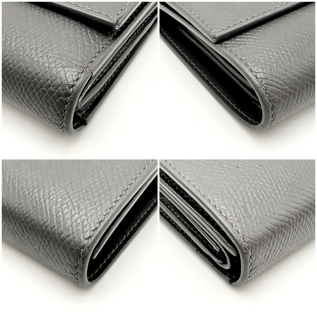 CELINE セリーヌ スモールトリフォールド ミニ財布 グレインレザー グレー