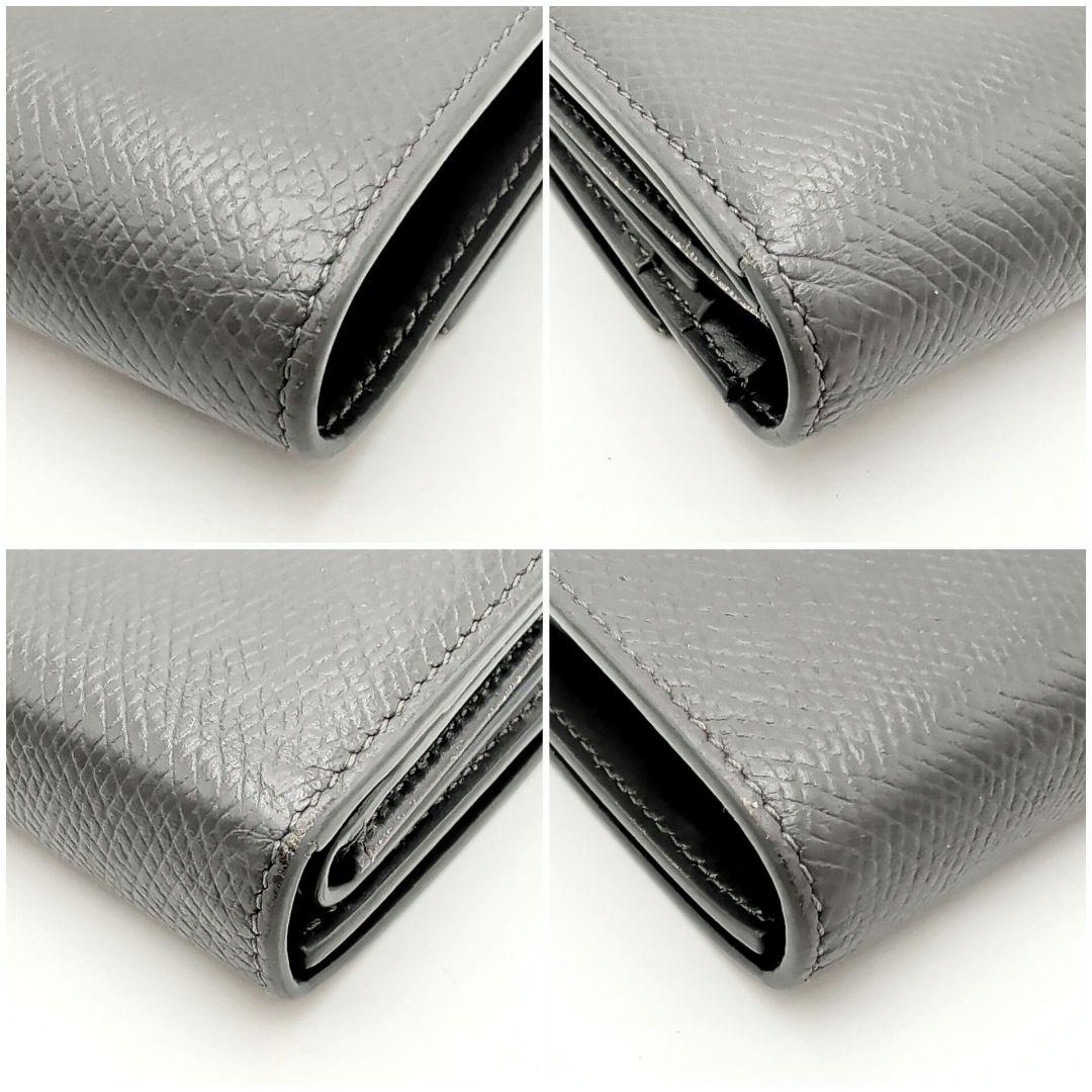 CELINE セリーヌ スモールトリフォールド ミニ財布 グレインレザー グレー