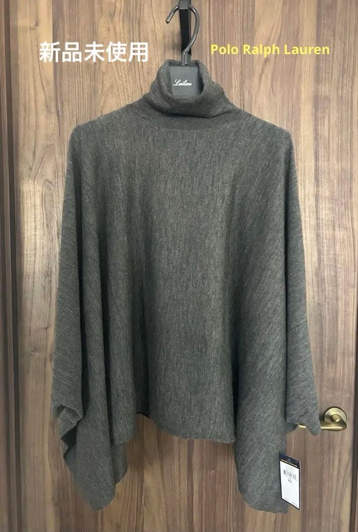 レア【新品未使用】ポロラルフローレン　グレー タートルネック ポンチョ
