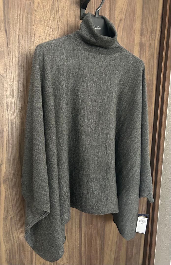 レア【新品未使用】ポロラルフローレン　グレー タートルネック ポンチョ