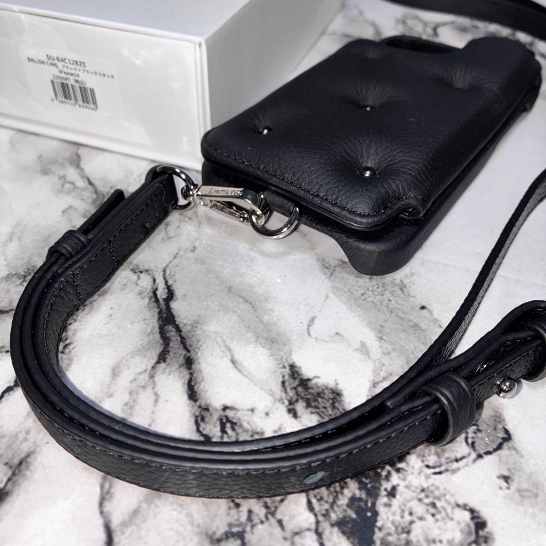 DEMIU スタッズ付き ブラック レザー iPhoneケース iPhone14