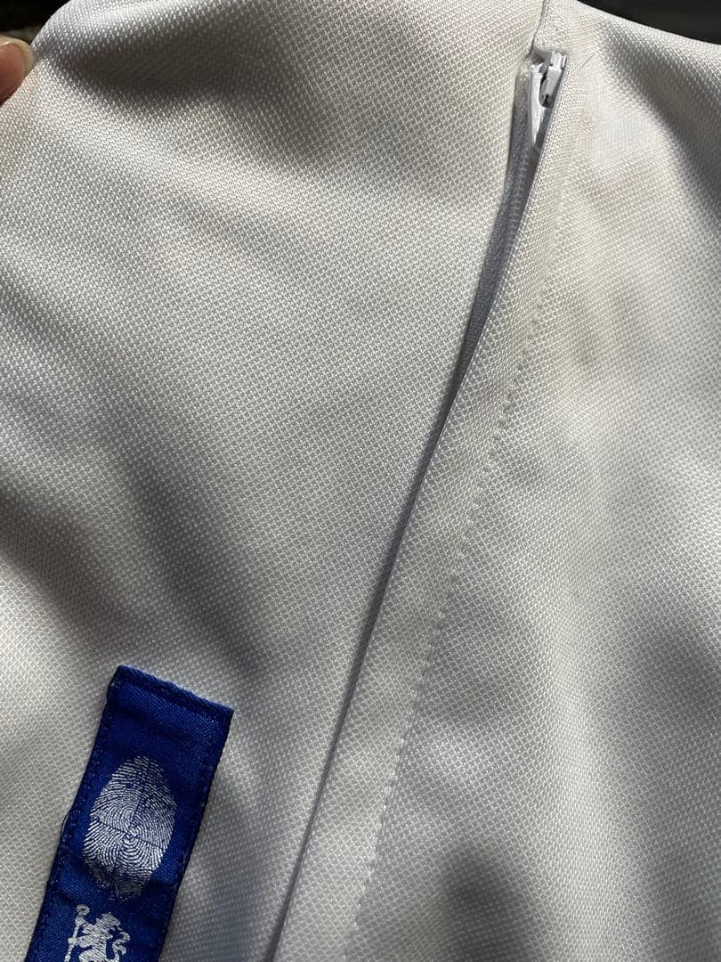 アディダスチェルシー ロゴ ワッペン スリーライン アンセムジャケット 白 L