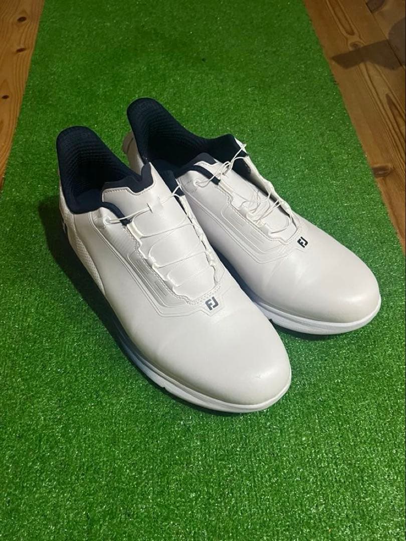ニ*ー様 フットジョイゴルフシューズ フューエル BOA ホワイト/ネイビー　2