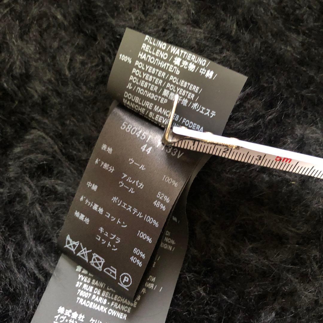 SAINT LAURENT PARIS 19AW ウール ボア チェックコート