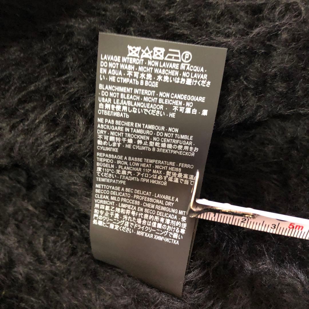 SAINT LAURENT PARIS 19AW ウール ボア チェックコート