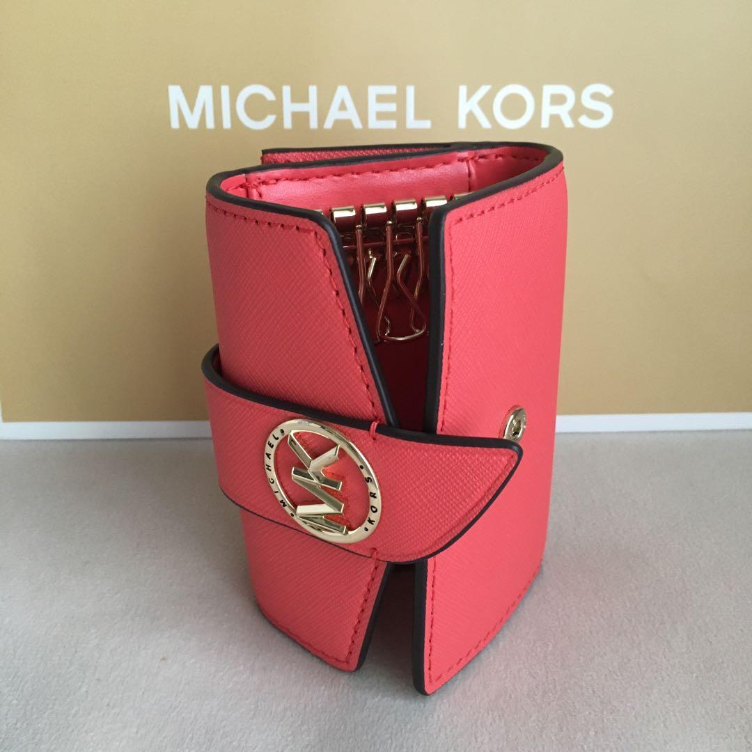 新品 マイケルコース MICHEAL KORS レッド キーケース 財布