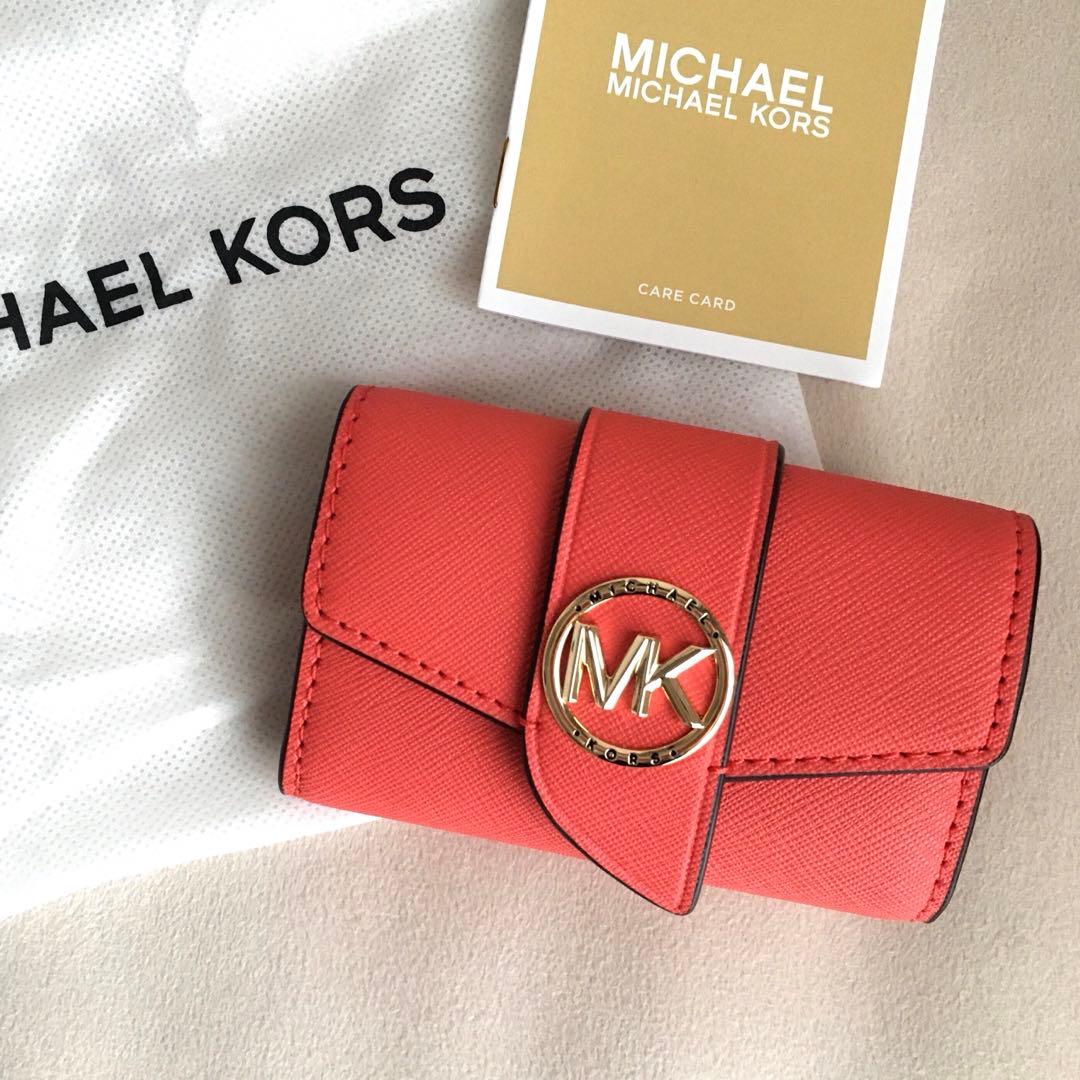 新品 マイケルコース MICHEAL KORS レッド キーケース 財布