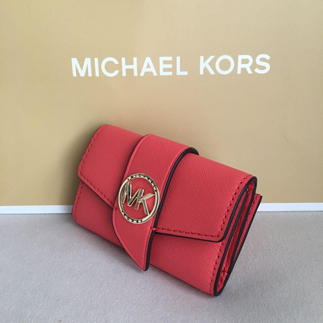 新品 マイケルコース MICHEAL KORS レッド キーケース 財布