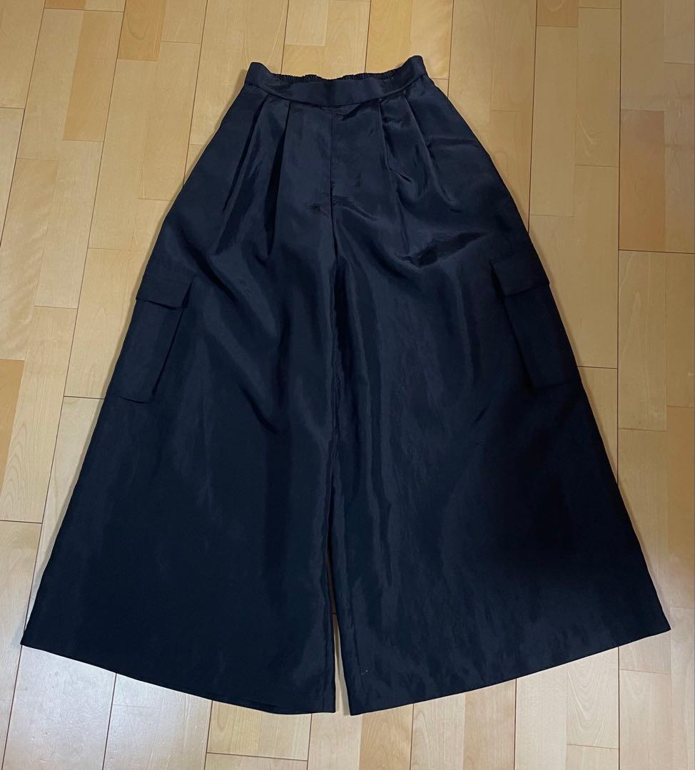 【miiiyu】Lig. wide cargo pants ブラック