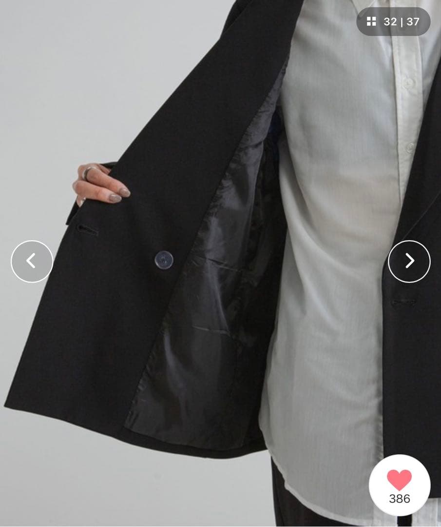 bohmal ダブルボタンオーバーサイズジャケット