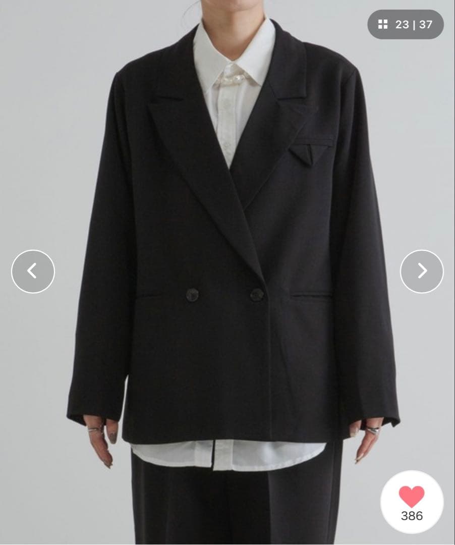 bohmal ダブルボタンオーバーサイズジャケット