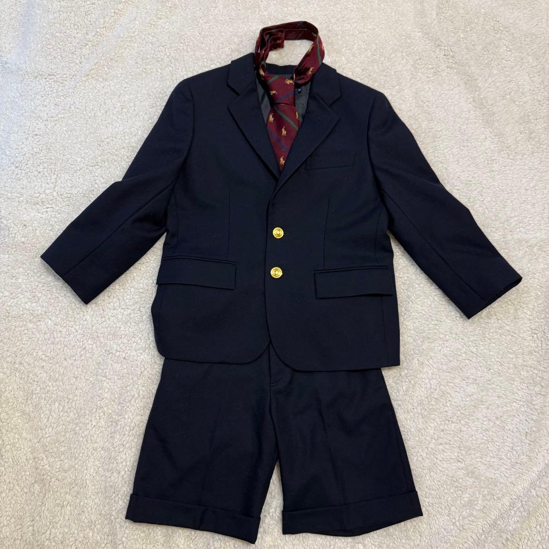ラルフローレン 120 フォーマルスーツ　紺ブレザー 入学式　3点セット　セット