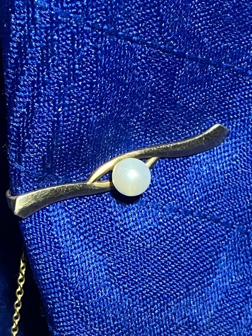 あ*3様 ネクタイピン　パールとゴールドk10