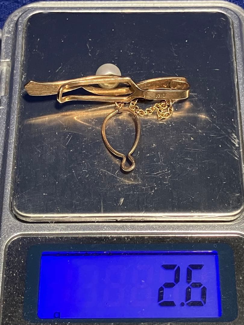 あ*3様 ネクタイピン　パールとゴールドk10