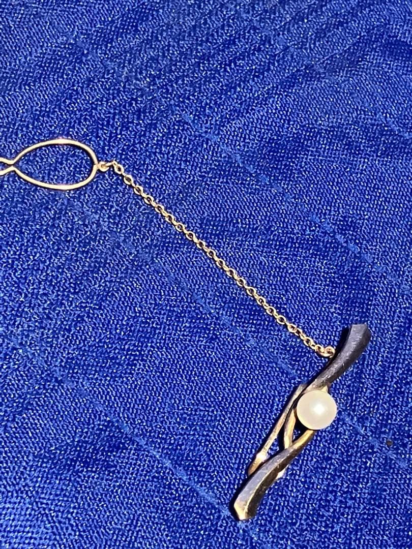 あ*3様 ネクタイピン　パールとゴールドk10